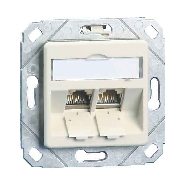 METZ CONNECT Anschlussdose C6Amodul Upk 2Port 180 Upk,rws TN C6Amod-2UPk-180rw